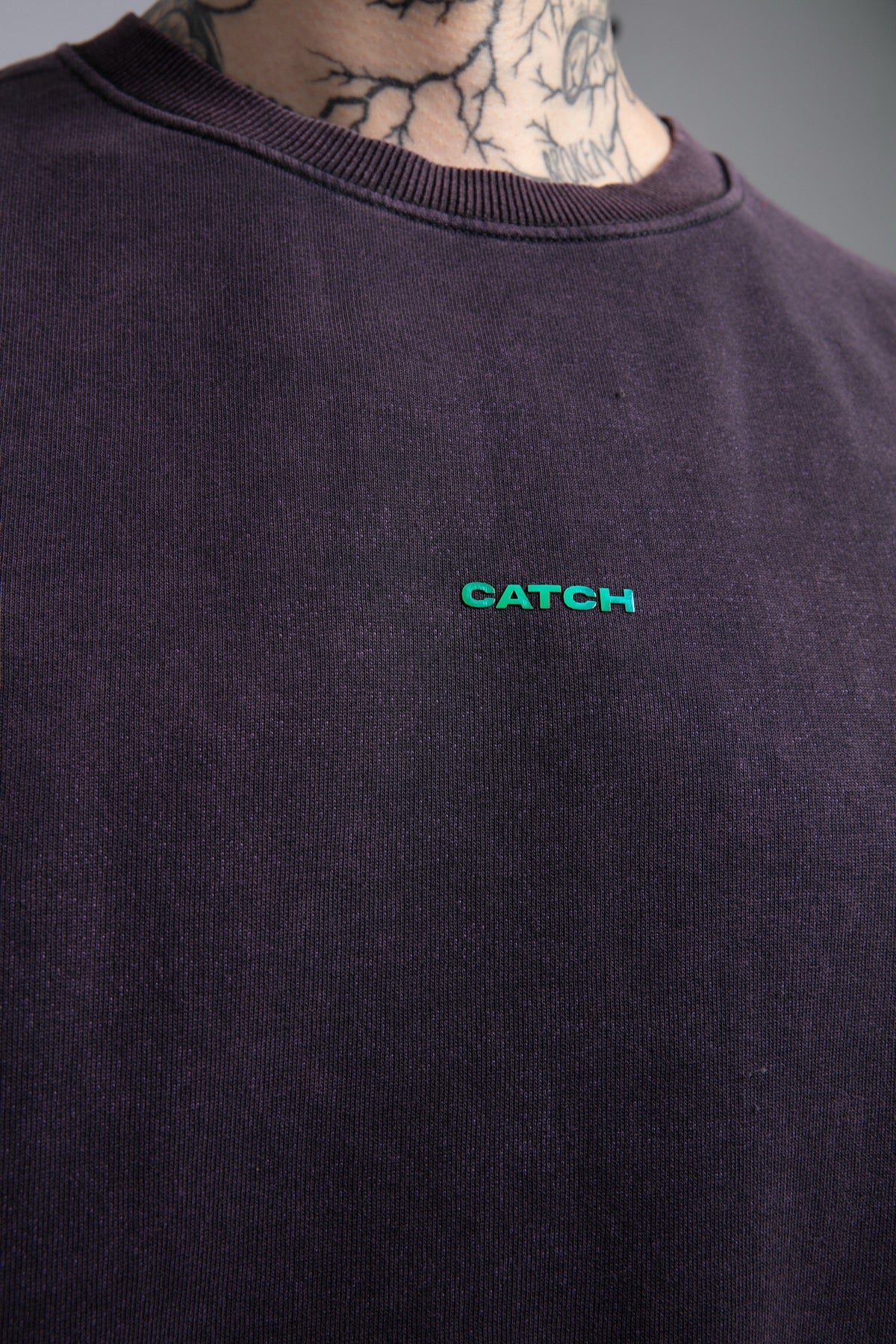 Minimal Logo Baskılı Yıkamalı Sweatshirt