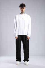 Minimal Logo Baskılı İnce Sweatshirt
