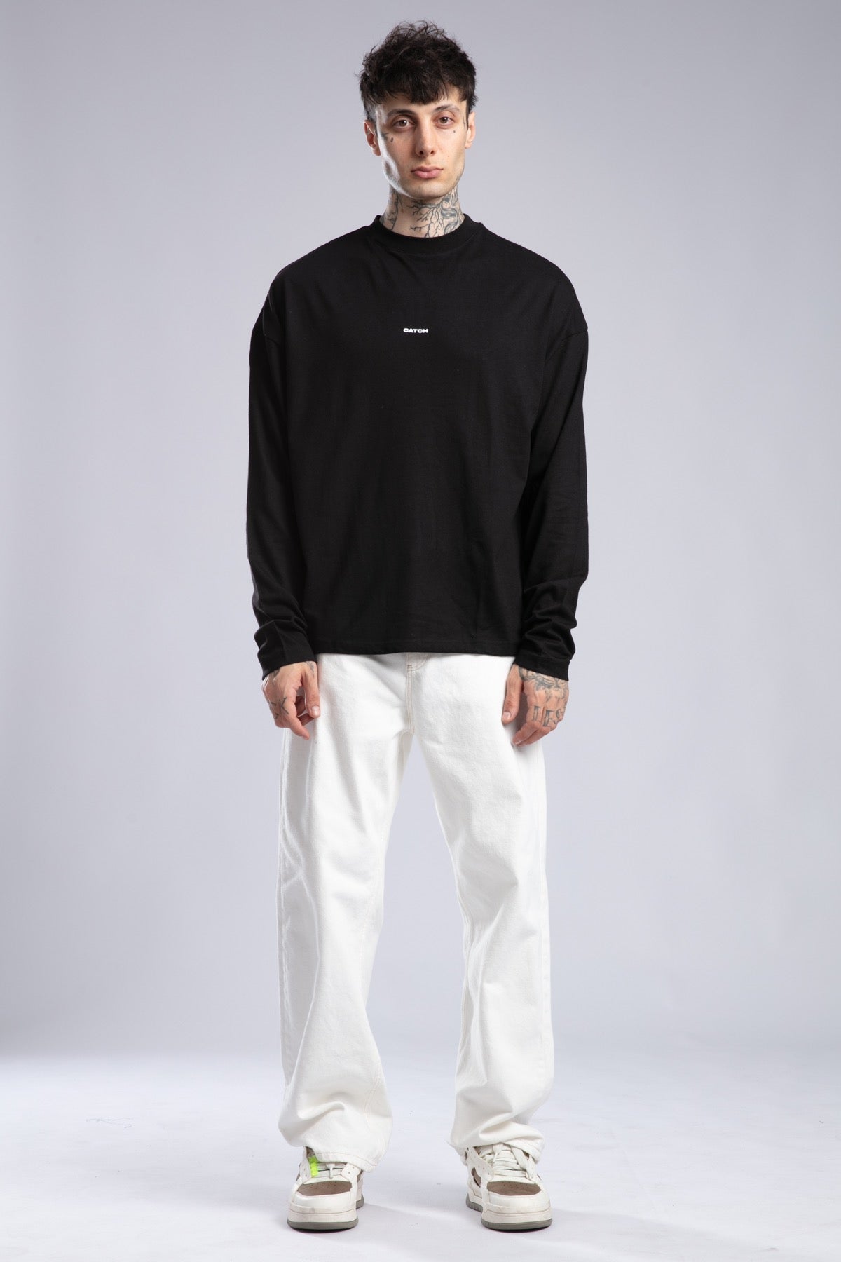 Minimal Logo Baskılı İnce Sweatshirt