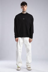 Minimal Logo Baskılı İnce Sweatshirt