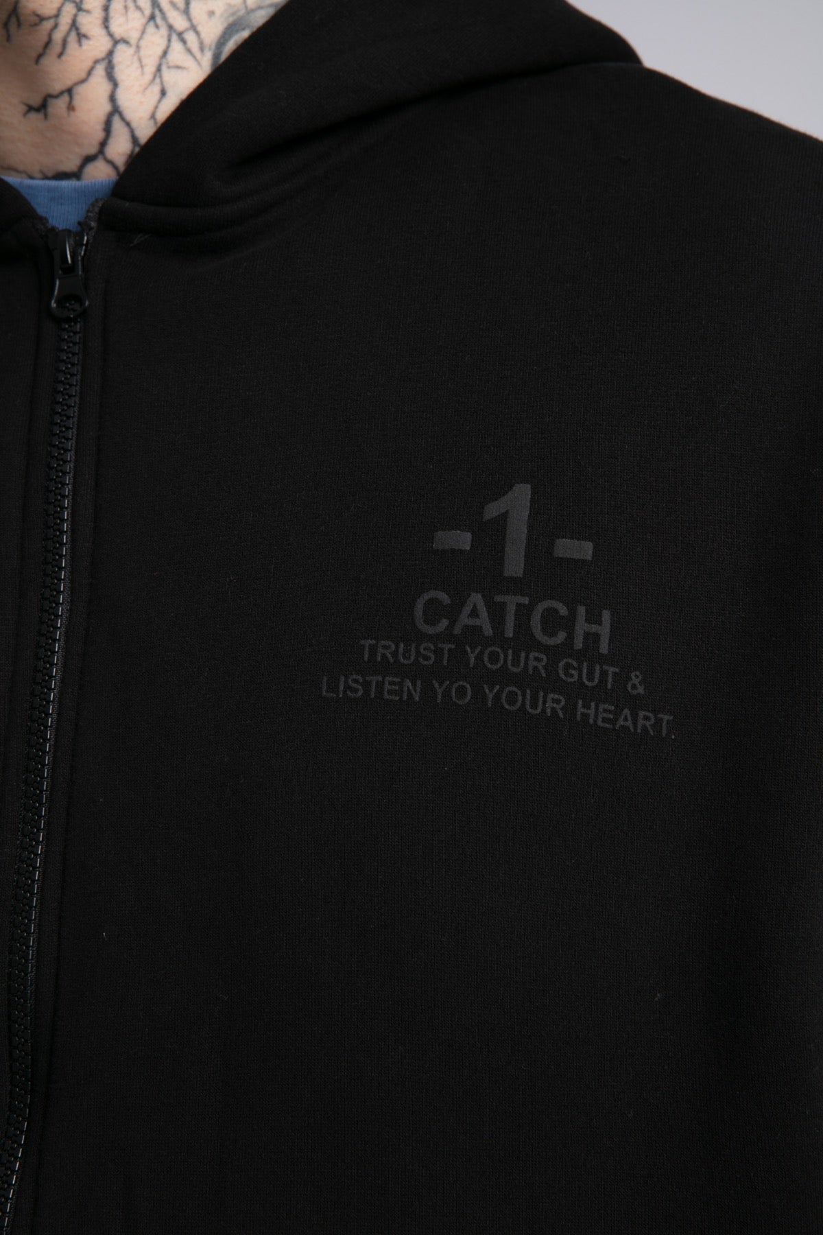 Baskılı Fermuarlı Sweatshirt