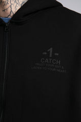 Baskılı Fermuarlı Sweatshirt