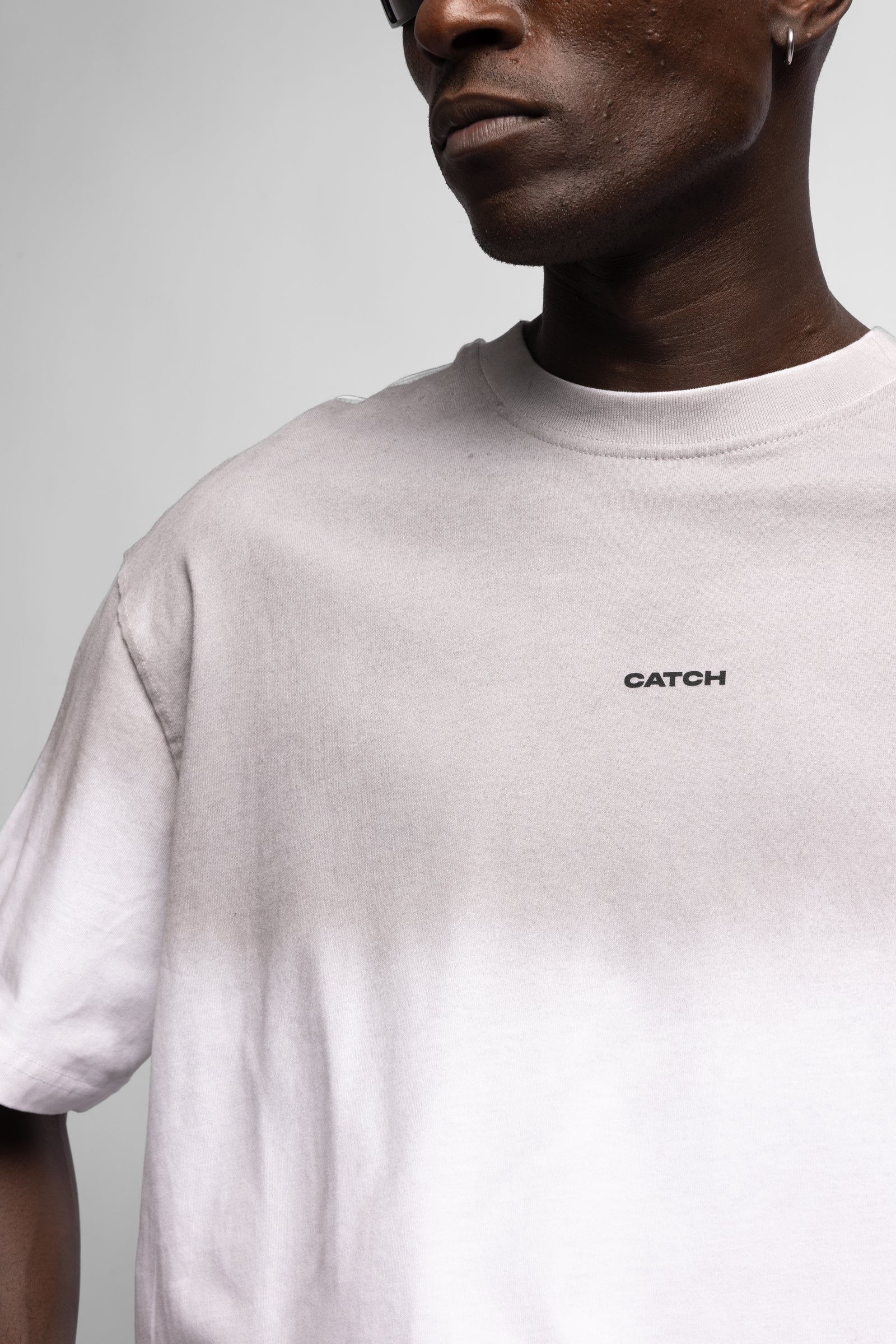 Degrade Yıkamalı Logo Baskılı T-Shirt