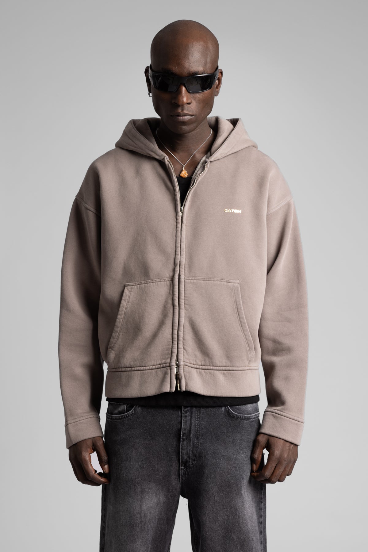 Kapüşonlu Fermuarlı Sweatshirt