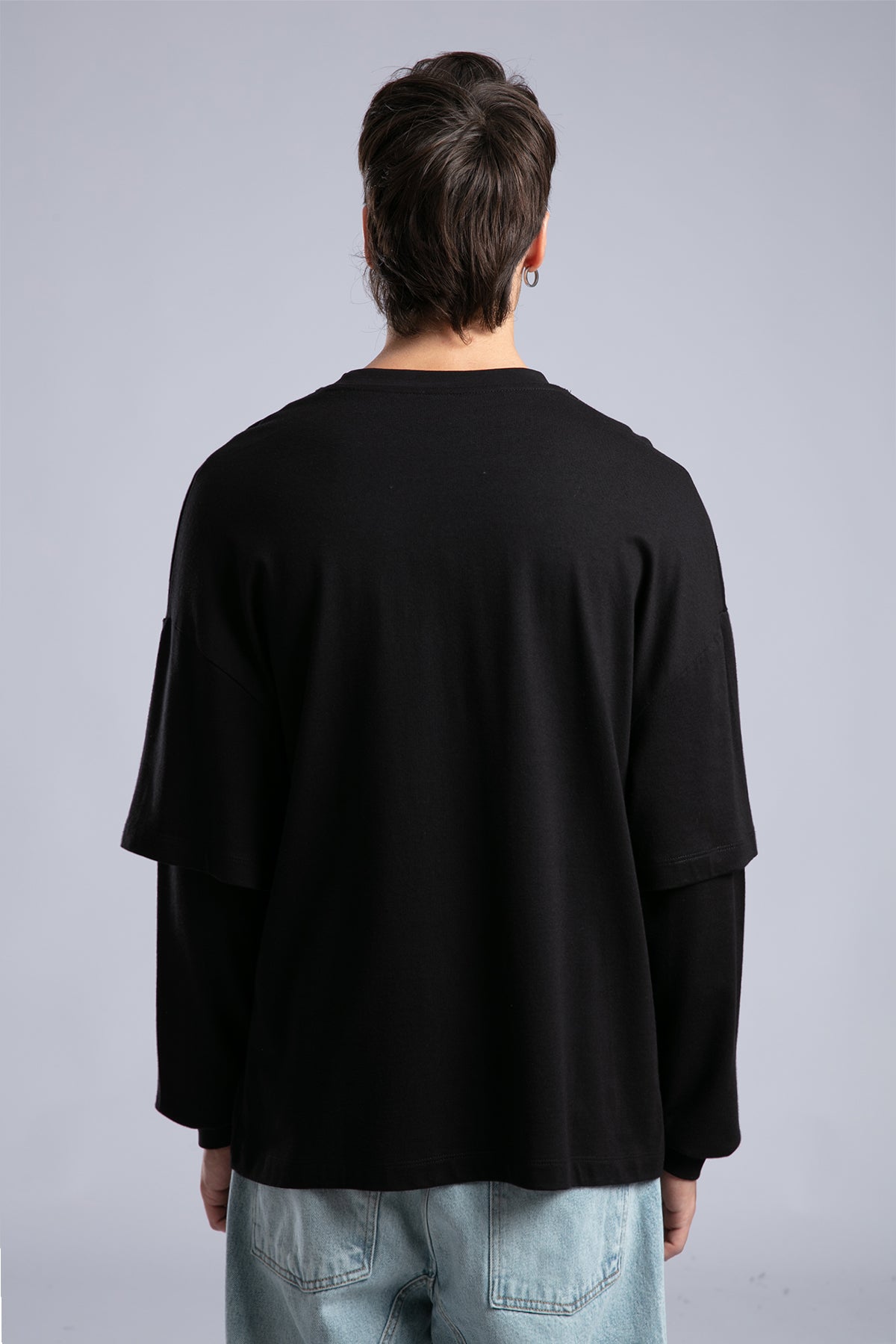 Minimal Logo Detaylı Basic İnce Sweatshirt