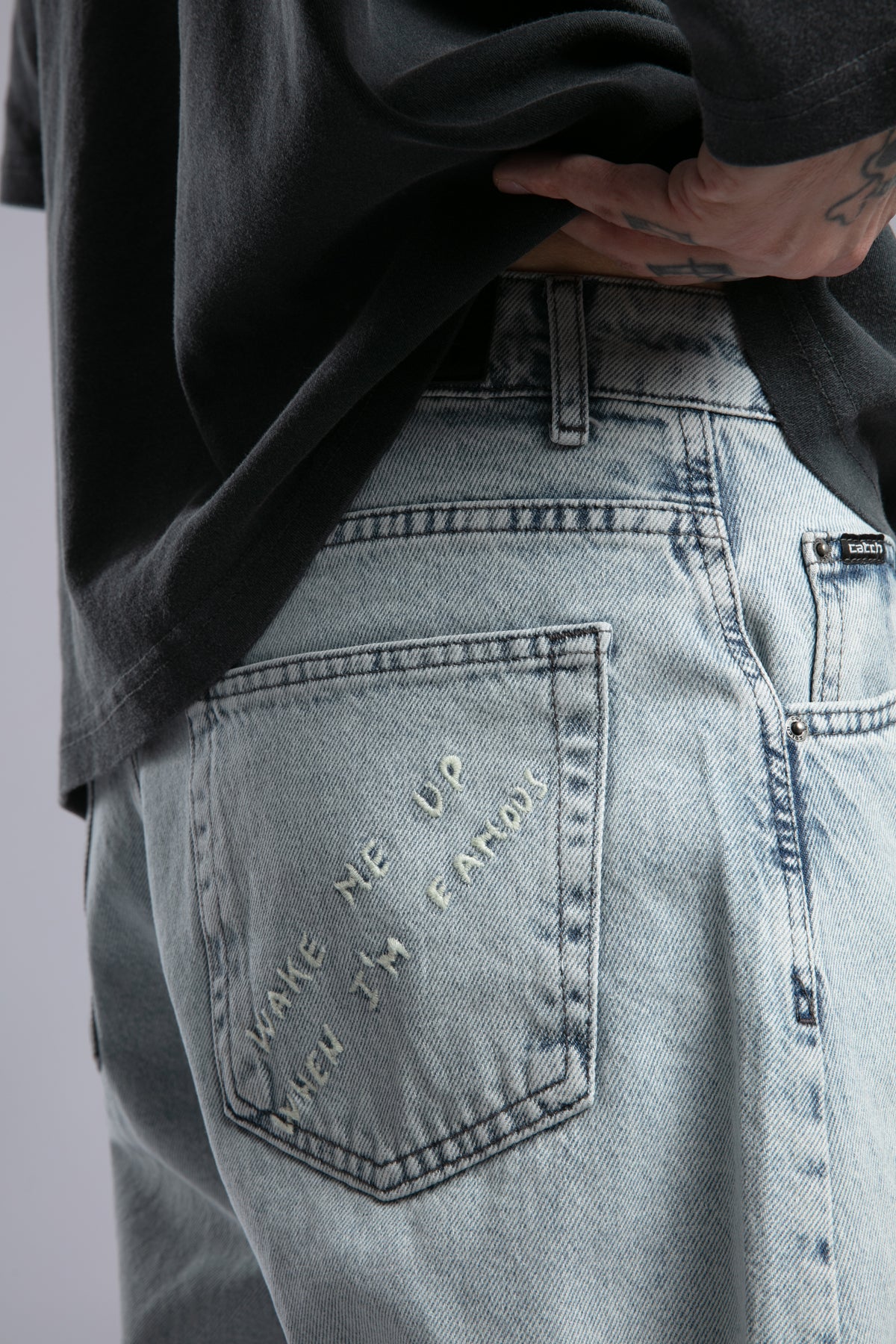 Nakışlı Baggy Jean