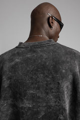 Nakışlı Yıkamalı Sweatshirt