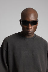 Nakışlı Yıkamalı Sweatshirt