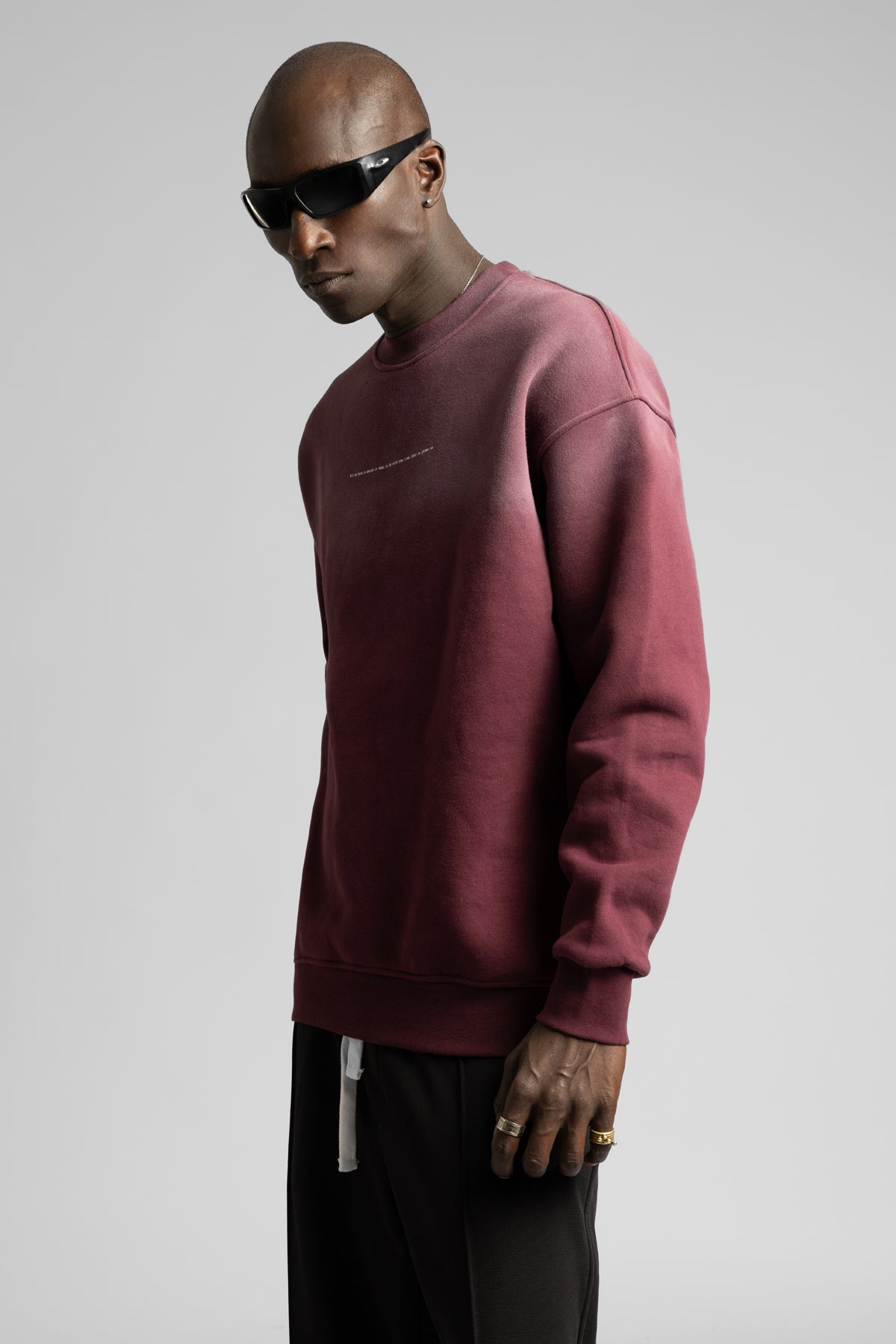 Minimal Yazı Detaylı Pistole Sweatshirt