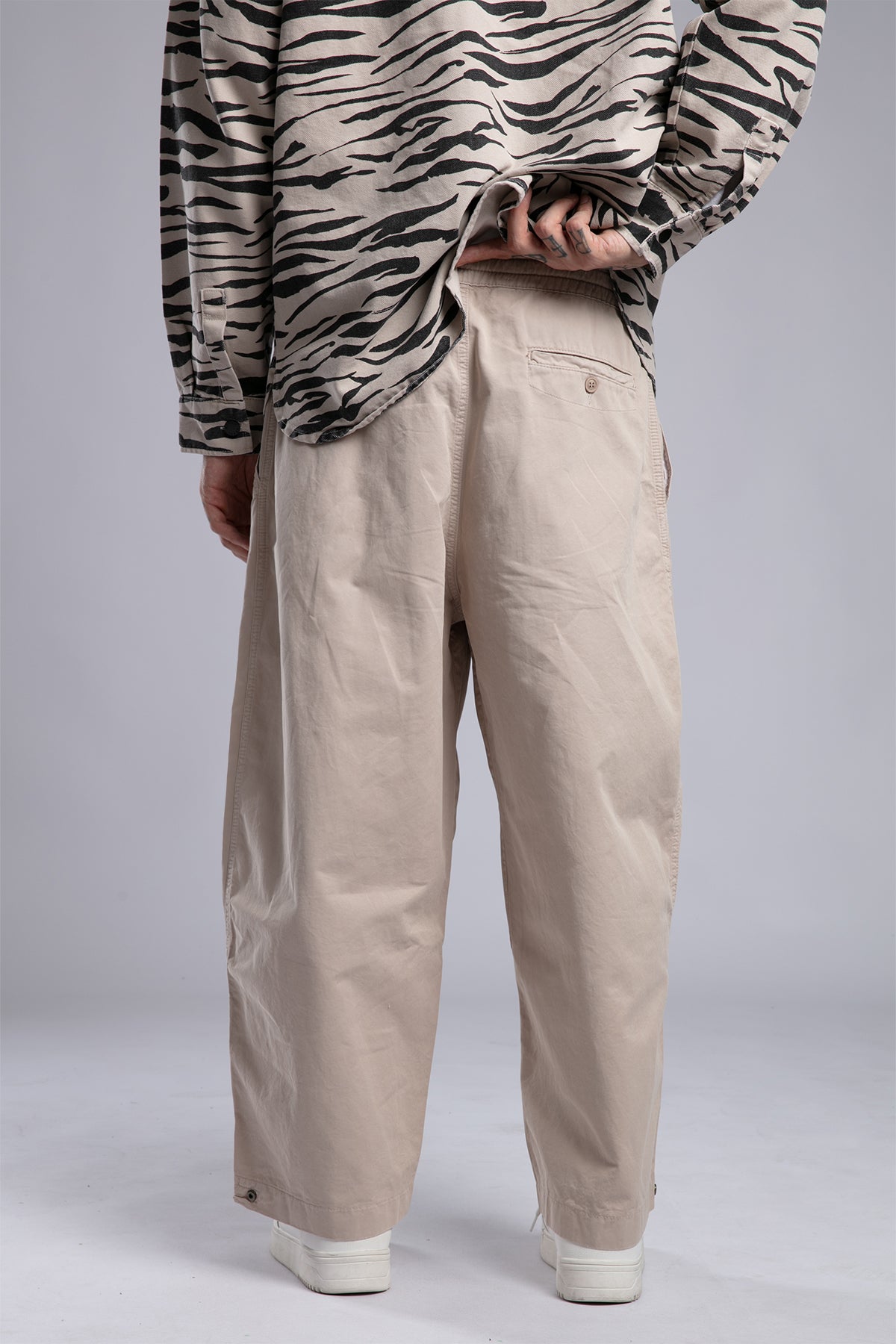 Paçası Ayarlanabilir Gabardin Pantolon