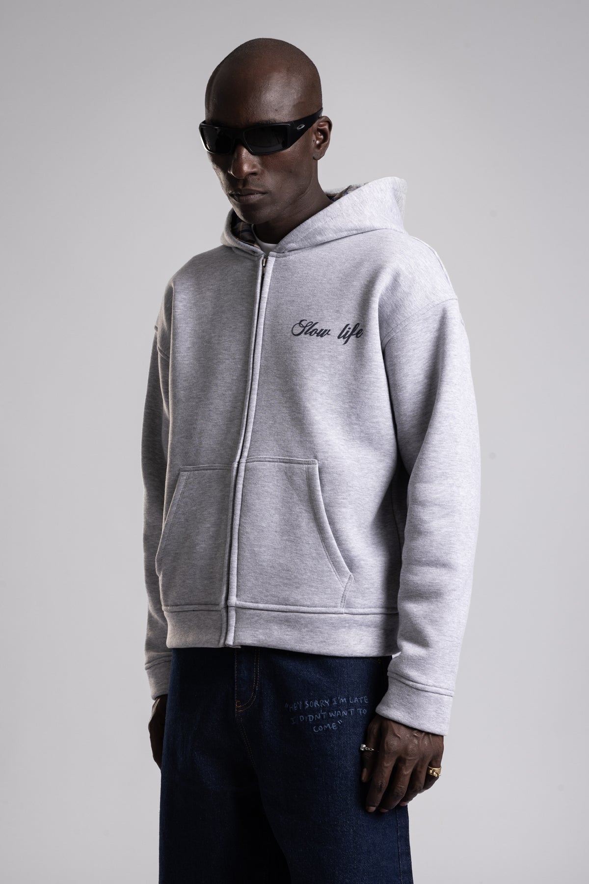 Ekose Astarlı Kapüşonlu Sweatshirt