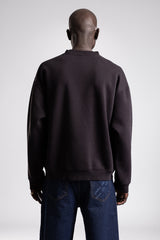 Micro Yazı Baskı Detaylı Oversize Sweatshirt