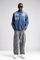 Nakışlı Denim Gömlek