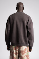 Micro Yazı Baskı Detaylı Oversize Sweatshirt