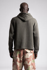 Fermuarlı Kapüşonlu Triko Kazak