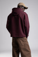 Kabartmalı Baskılı Kapüşonlu Sweatshirt