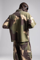 Flap Kargo Cepli Desenli Gömlek