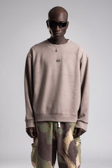 Metal Logo Detaylı Triko Sweatshirt