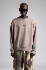 Metal Logo Detaylı Triko Sweatshirt