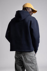 Kabartmalı Baskılı Kapüşonlu Sweatshirt