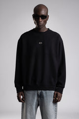 Metal Logo Detaylı Triko Sweatshirt