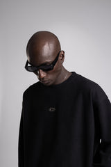 Metal Logo Detaylı Triko Sweatshirt