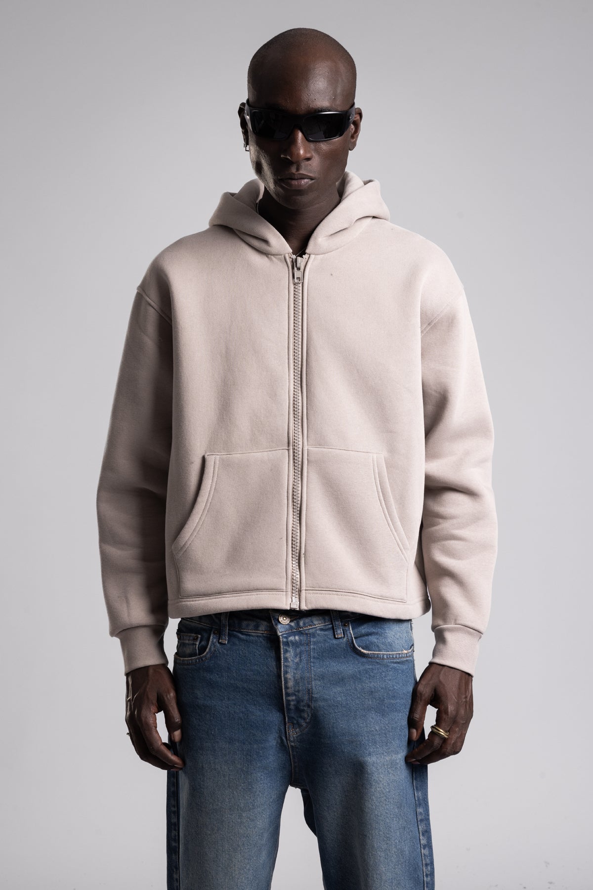 Kapüşonlu Fermuarlı Sweatshirt