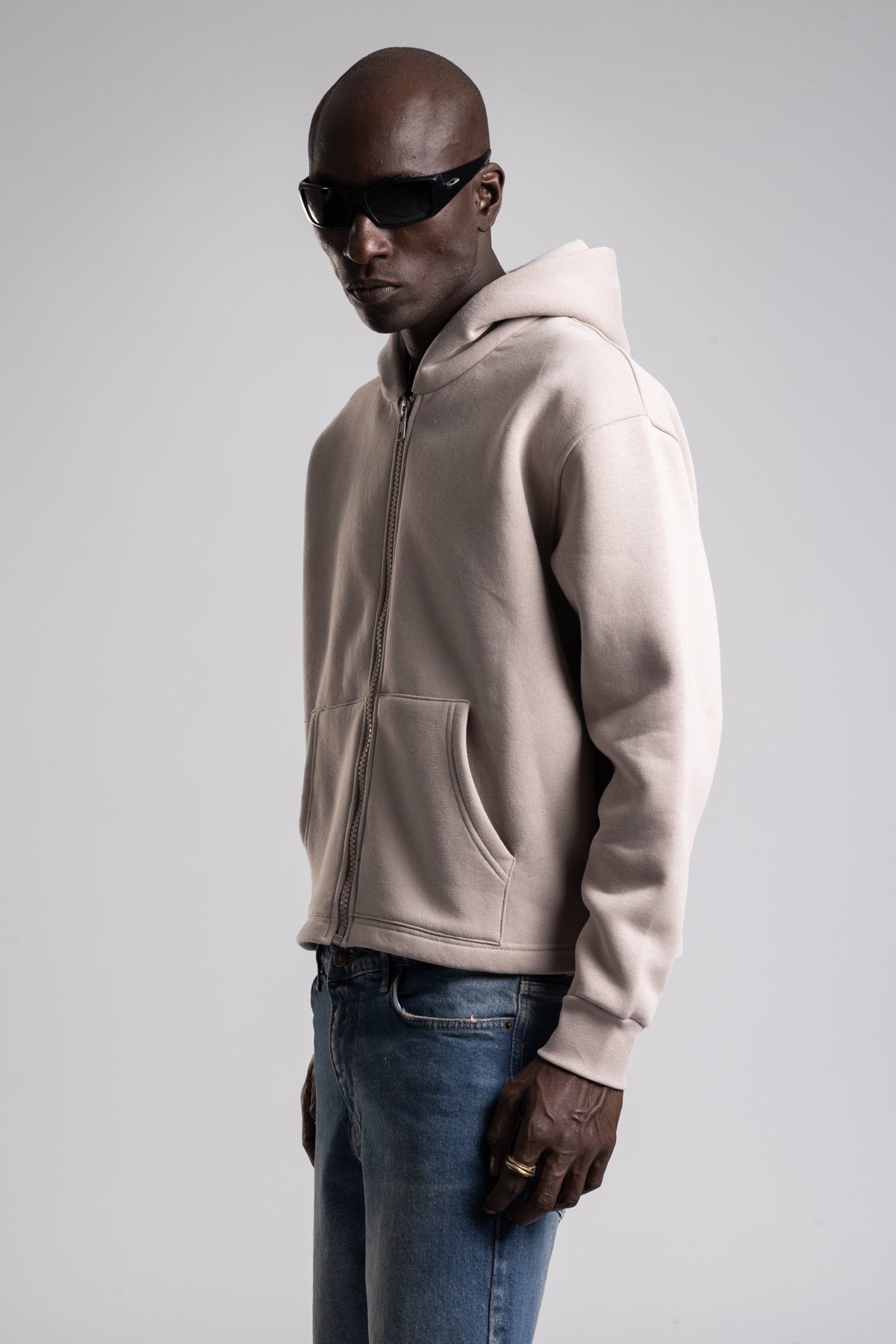 Kapüşonlu Fermuarlı Sweatshirt