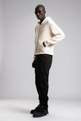 Fermuarlı Kapüşonlu Triko Kazak