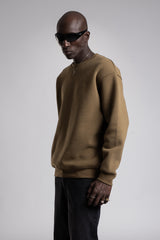 Minimal Kabartma Yazılı Sweatshirt