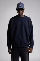 Metal Logo Detaylı Triko Sweatshirt