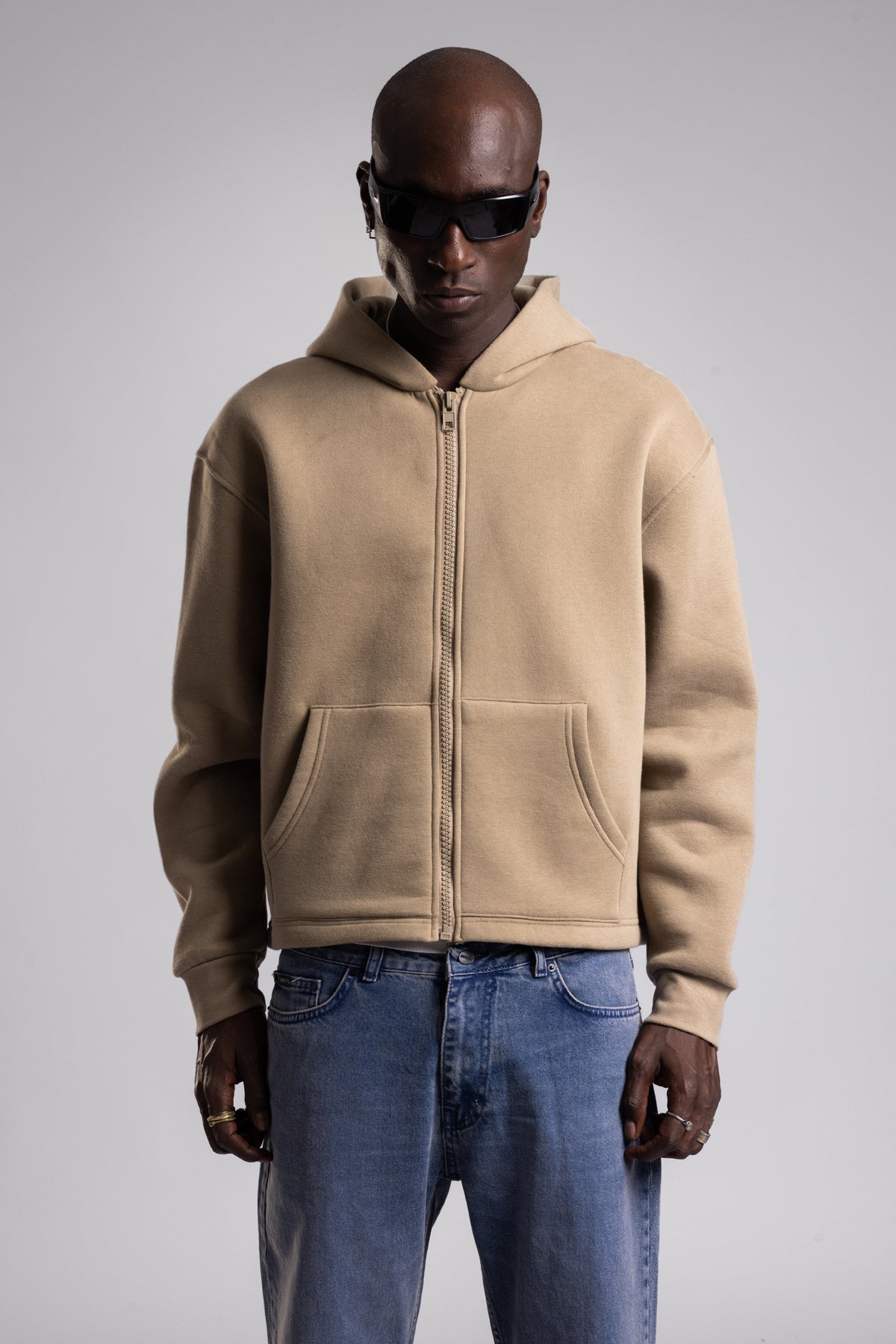 Kapüşonlu Fermuarlı Sweatshirt