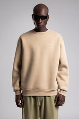 Minimal Kabartma Yazılı Sweatshirt