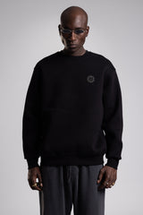 Minimal Kabartma Yazılı Sweatshirt