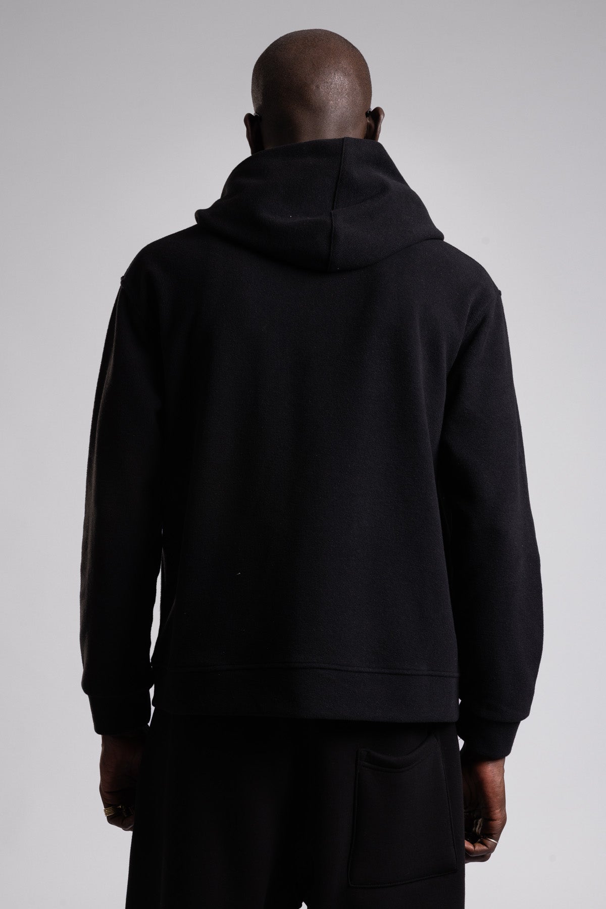 Çift Yön Fermuarlı Kapüşonlu Triko Sweatshirt