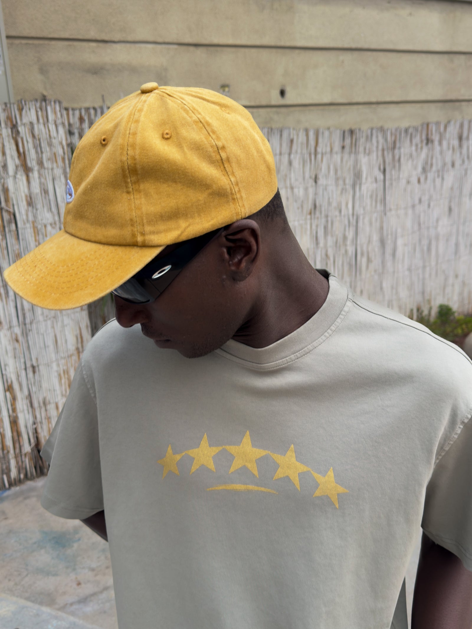 Yıldız Baskılı Oversize T-Shirt