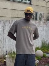 Yıldız Baskılı Oversize T-Shirt