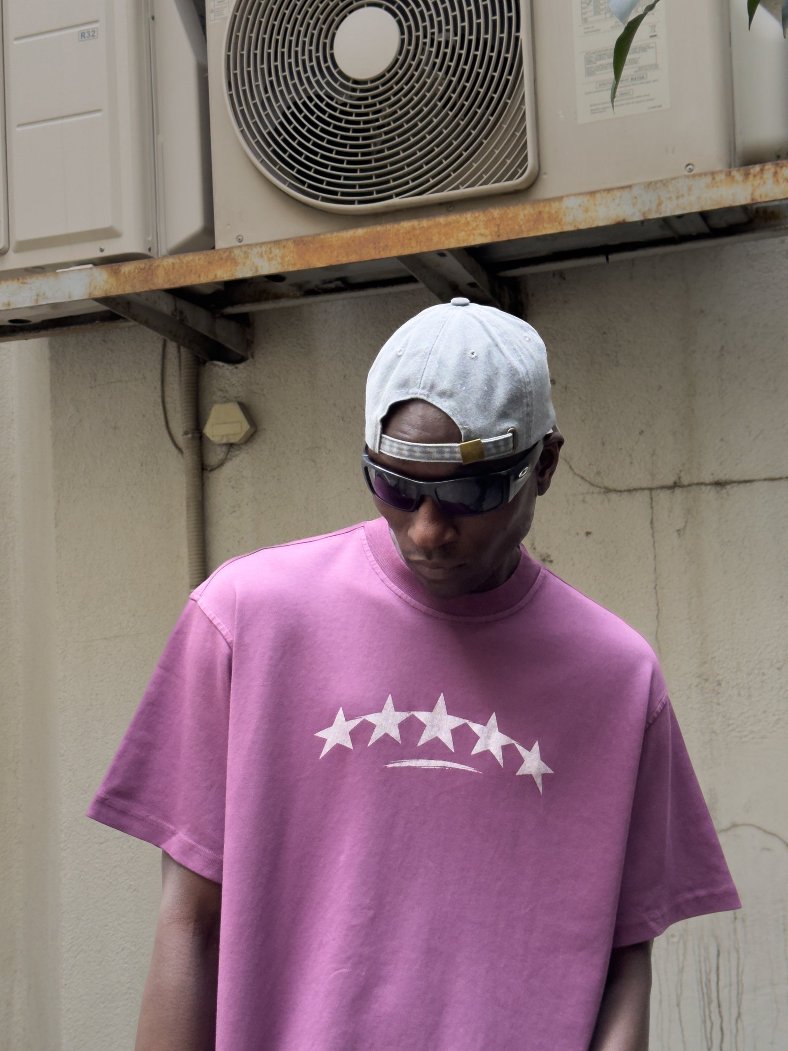 Yıldız Baskılı Oversize T-Shirt