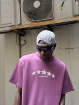 Yıldız Baskılı Oversize T-Shirt