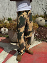 Kamuflaj Desenli Super Baggy Jean