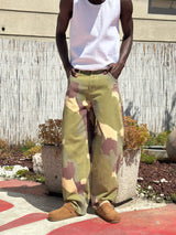 Kamuflaj Desenli Super Baggy Jean