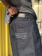 Nakış Detaylı Denim Kapri