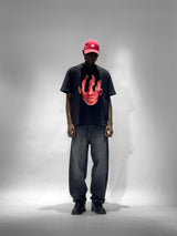 Alev Yüz Baskılı T-Shirt