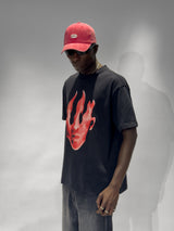 Alev Yüz Baskılı T-Shirt