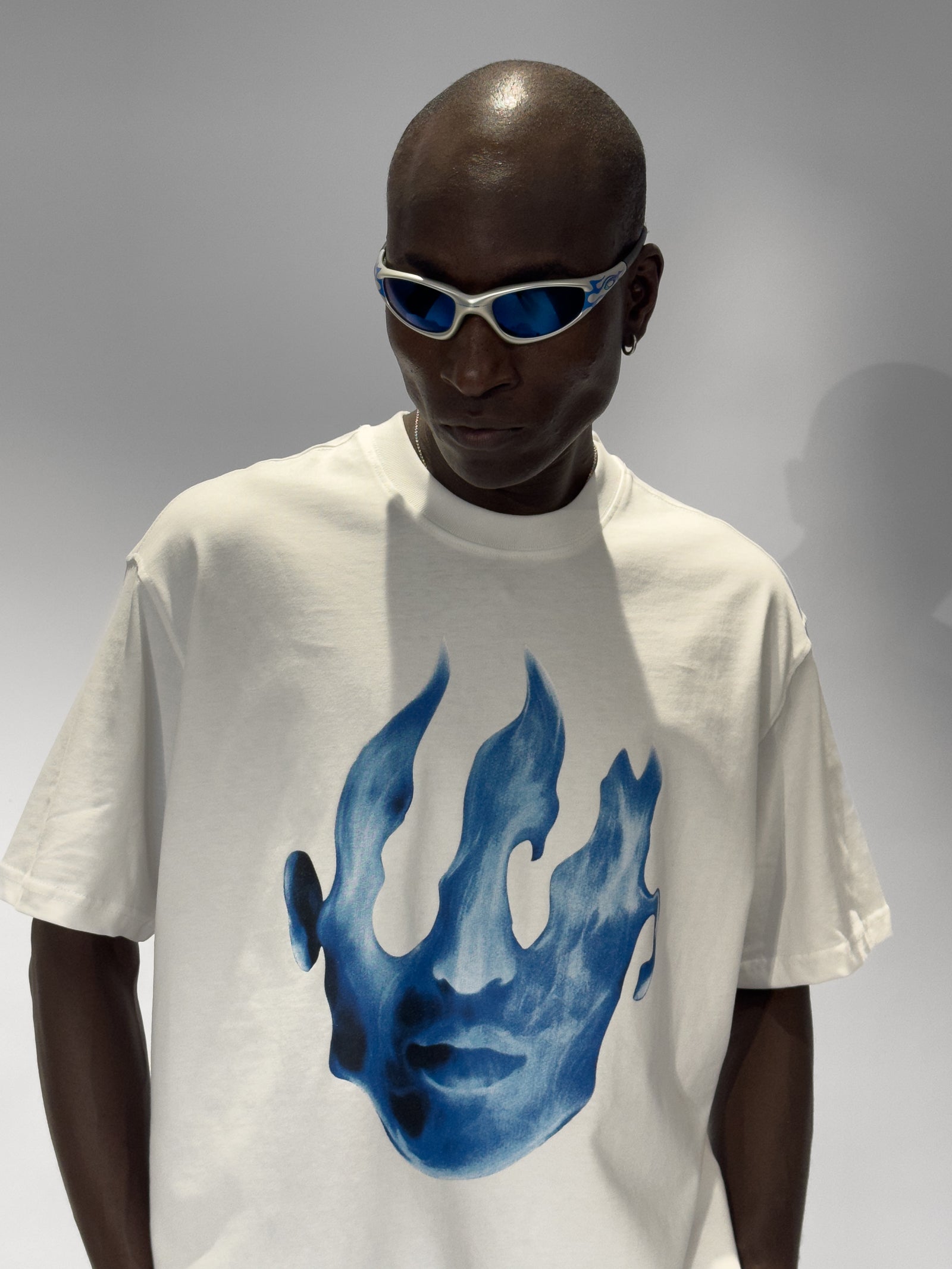 Alev Yüz Baskılı T-Shirt