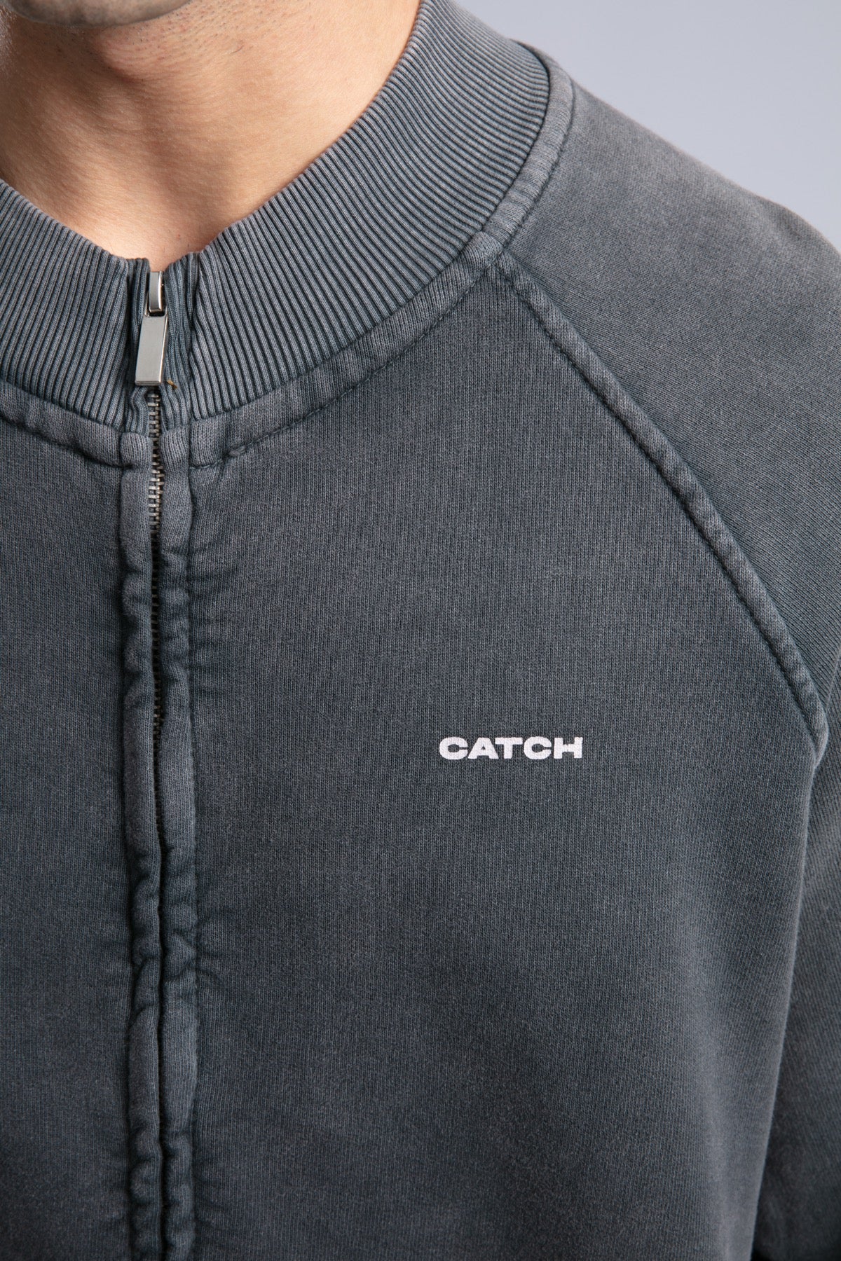 Yıkamalı Fermuarlı Sweatshirt