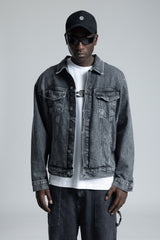 Yıkamalı Oversize Denim Ceket