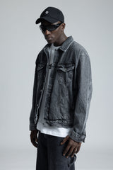 Yıkamalı Oversize Denim Ceket