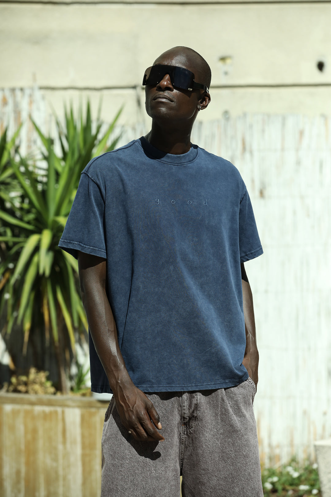 'Good' Oversize Yıkamalı T-Shirt