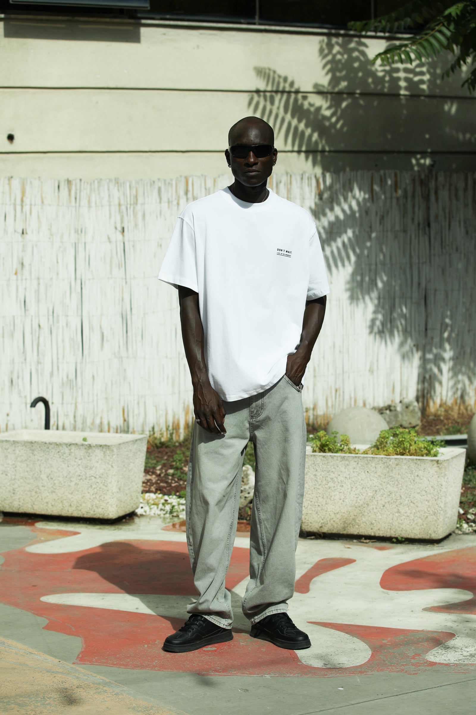 'Life In The Moment' Baskı Detaylı T-Shirt